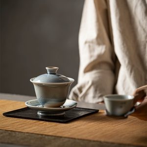 Ice Crack Glaze Blue Gaiwan