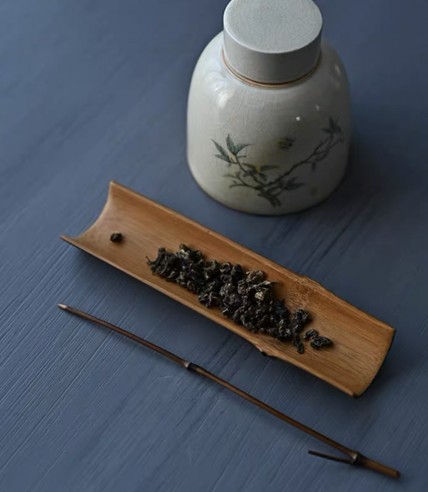 Bamboo tea plate and spoon